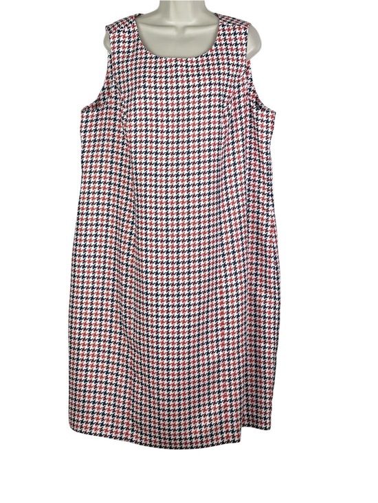Jessica London Dresses & Skirts - Jessica London Red, Black & White Houndstooth Sleeveless Dress